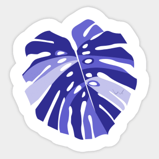 Striped monstera Sticker